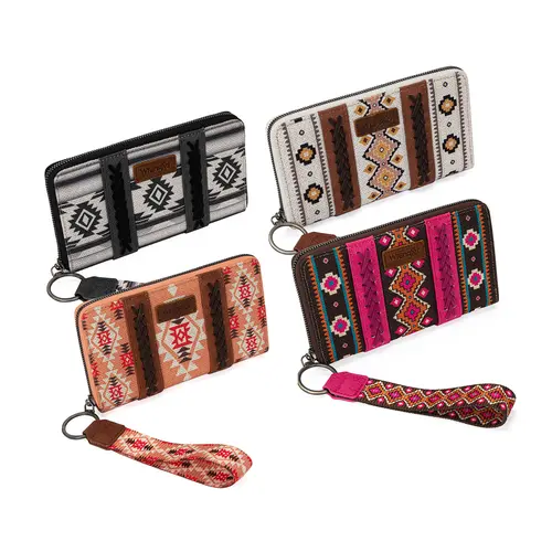Wrangler Western Wristlet Wallet Boho Aztec Credit Card Wallet for Women-Fall Fashion woman gift