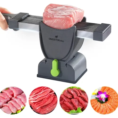 ONCE FOR ALL Chef Slicer Knives & Meat Cleaver Set - Beginner-Friendly Kitchenware with Quick Meat Prep Tools, Handles Pork, Beef, and Even Salmon
