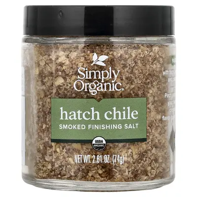 Simply Organic Smoked Finishing Salt, Hatch Chile, 2.61 oz (74 g)