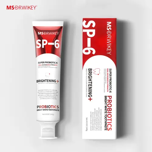 MSDRWIKEY SP-6 Probiotic Toothpaste Set (130g x 3), Dental Care Toothpaste for Fresh All Day Breath and Long-Lasting Oral Care, Oral Care Supplies, Toothpaste Pack, Self Care Products, At Home Dental