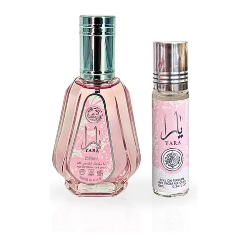 Yara EDP Spray 50 ML (1.7 OZ) & Yara Roll-On Perfume Oil CPO - 10ML (0.34 OZ) By Ard Al Zaafaran | Experience the Floral Elegance. (MAJESTIC BUNDLE)