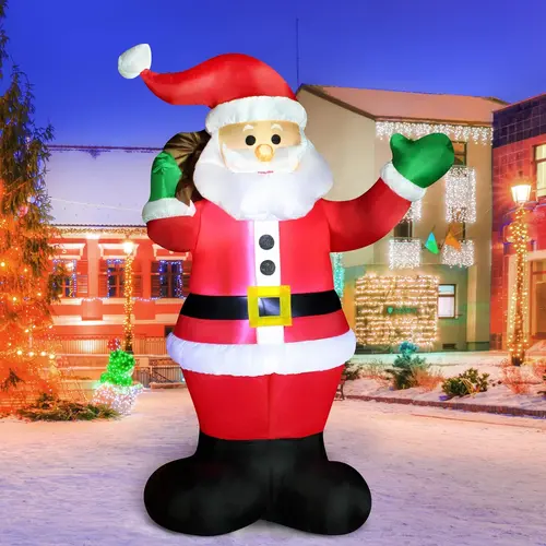 Joiedomi 6 FT Christmas Inflatable Santa with Gift Bag, Blow Up Xmas Inflatable Decorations with Build in LEDs for Christmas Decor, Yard Outdoor Garden Lawn Winter Decorations  easter gifts for kids