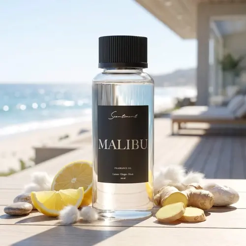 Scentiment Malibu Fragrance Oil - Lemon & Ginger Scented with Musk Notes - Fresh, Coastal Aroma