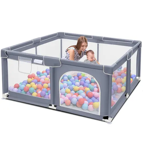 Baby Playpen, Indoor&Outdoor Playard, Play Pens for Kid Activity Center, Sturdy Safety Baby Fence with Breathable Mesh for Toddler Fall Deals For You