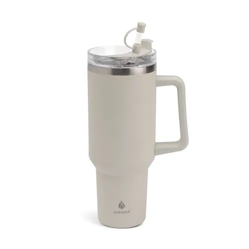 Atlas 40 oz Sturdy BPA-Free Stainless Steel Insulated Tumbler - Reusable Leak-Proof Water Bottle with Classic Lid, Straw - Portable Kitchenware for Travel, Outdoors, Keeps Liquids Cold Up to 12h
