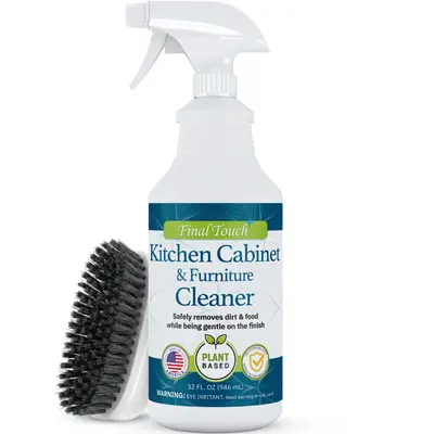 Kitchen Cabinet Cleaner, Plant Based Cleaning Solution, Safe on Paint & Wood, Safe for Daily Use, Approved by Cabinet Finish Specialists,, 32 fl oz