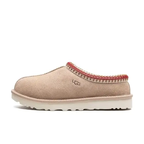 Women's UGG Tasman Slipper Sand - Dark Cherry Stylish Soft Suede Casual Flat Slip-On Slides with Flat Heel, Treadlite Sole, Cushioned Effortless Daily Wear Footwear