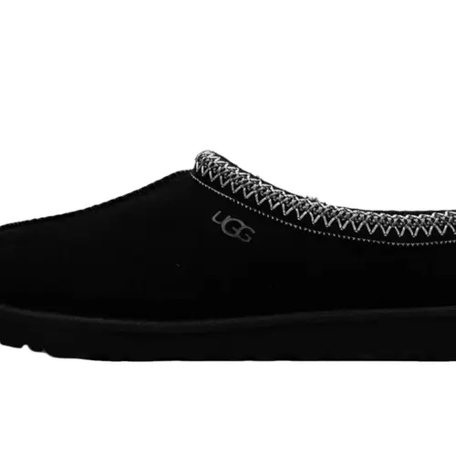 Women's UGG Tasman II Slippers - Black, Lightweight, Soft Suede, Slide On, Flat Heel, Grippy Nonslip Fashion Slippers for Women, Casual Daily Walking, Warm Indoor House Footwear