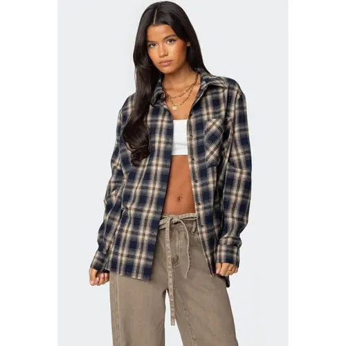 Plaid Flannel Button Up Shirt