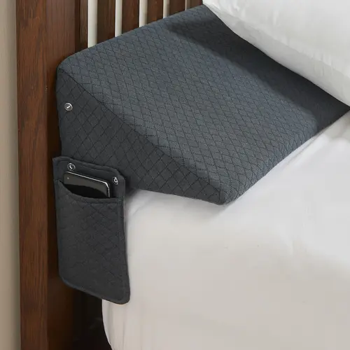 【FallPickDeals】inhand Wedge Pillow Headboard Queen Size Bed Wedge Pillow Gap Filler, Bolster Bed Mattress Wedge Pillow for Sleeping, Headboard Pillow for Gap (0-8")Between Bed and Wall, Dark Grey,Boyfriend Gift,Gift for Summer,Men Gifts