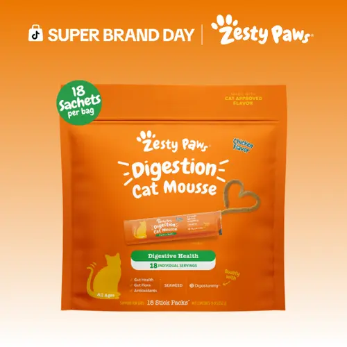 Zesty Paws Digestion Cat Mousse - For Healthy Digestion and Regular Bowel Movements