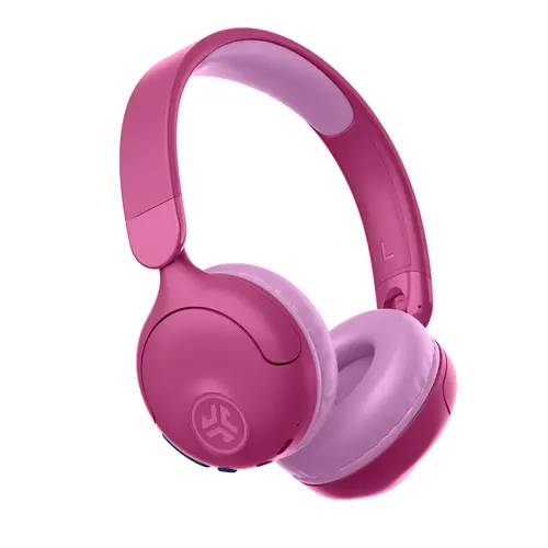 JLab JBuddies Pop Wireless Kids Headphones, 2 in 1 Wireless and Wired, 48+ Hour Playtime, Volume Safe Limiter, Bluetooth/3.5mm Wired Connections, Foldable, Wireless Share Mode, Rechargeable, Audio Adjustable
