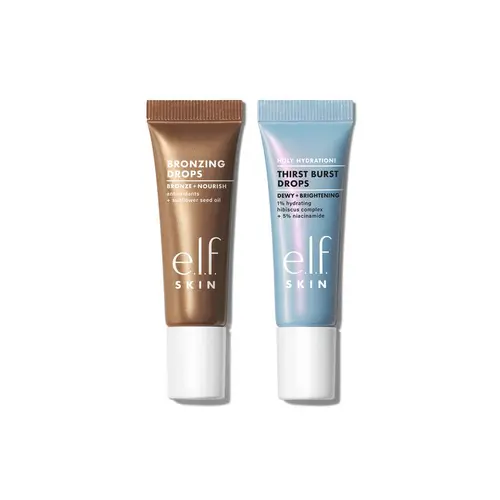 e.l.f. SKIN The Hottest Drops Duo - Thirst Burst & Bronzing Drops Kit for Nourishing Hydration & Glowy Look, Travel Size
