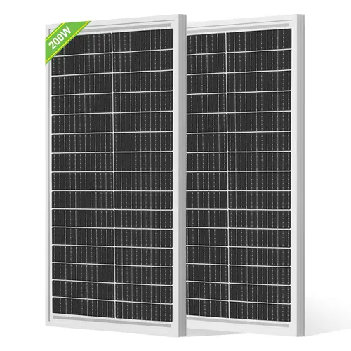 Werchtay 2-Pack 200W Monocrystalline Solar Panels - 12BB 100W Cells, 25% High-Efficiency, 12V Chrome Glass PV Modules with MC-4 Connectors, for Off-Grid Systems, 200W & Above AC Power Supplies (TikTokShopBlackFriday)