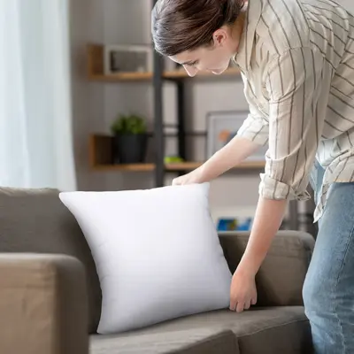 Utopia Bedding White Throw Pillow Inserts - Pack of 2, Durable Memory Foam Cushion, 115 GSM Brushed Breathable Fabric Inserts for Bed, Couch