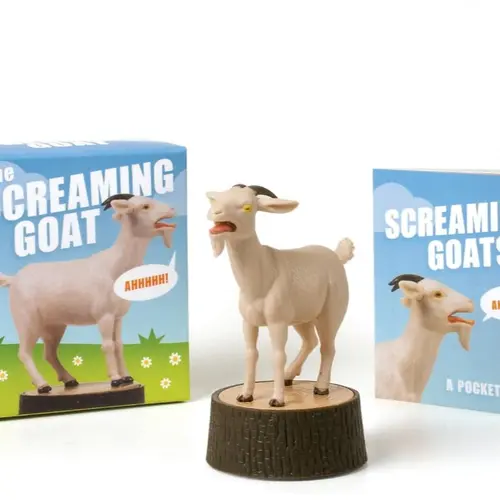 The Screaming Goat (RP Minis Book & Figure) - Paperback with 48-Page Mini Illustrated Pocket Guide, Humor-Focused Unique Laughter Facts Book, Fun Dorm Gifts for Children