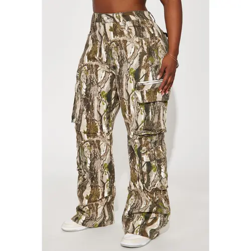 Sneak Attack Non Stretch Camo Cargo Jean - Taupe/combo