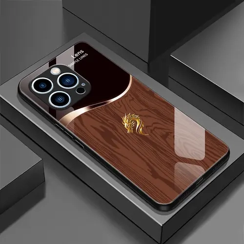 Suitable for [iPhone 14 Pro Max] Personality simple split dragon pattern creative business high-end anti-drop glass mobile phone case affordable anti-drop anti-fingerprint-888