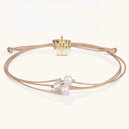 Thread of Grit Grace Gratitude - Adjustable Trendy Bracelet with Pearls