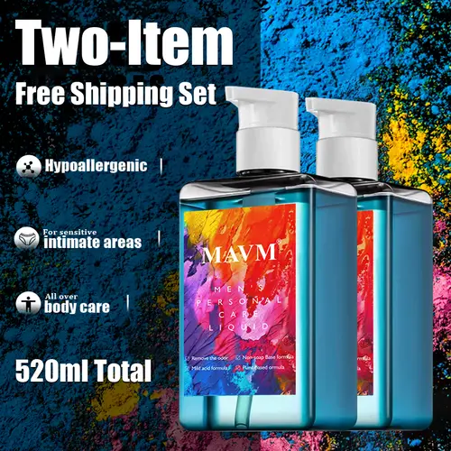 MAVM Vegan Natural Men's Shower Gel - pH Balanced, Fragrance-Free, Gentle, Sensitive Skin-Safe, Cleansing, Less Irritating, Refreshing, Odor Control, Hydrating, Nourishing, Deep Moisturizing for Adult Daily Personal Care (Leaves Skin Soft), Hydrate