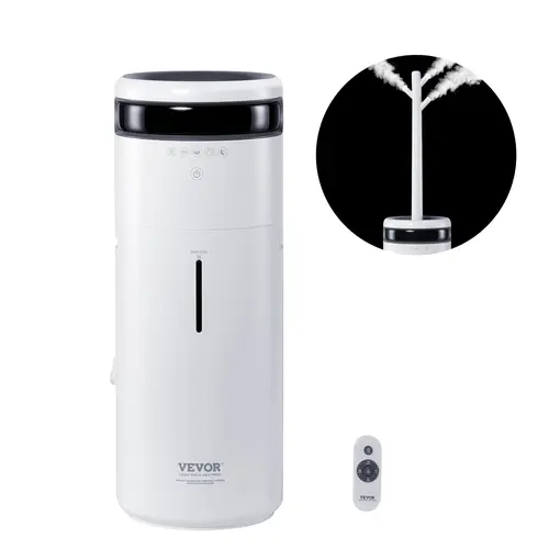 【toolupgrade】VEVOR Adjustable Industrial Smart Humidifier with Customized Humidity, 16L Cool Mist for 1291.7 sq ft Home/Large Room, LED Night Light, 12h Timer, Auto Shut-Off, 360° Nozzle Branch Tube, 360° Atomizer, Greenhouse Use