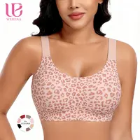 Werena Jelly Wireless Bras for Women Push Up Full Coverage Comfortable T-Shirt Bra Plus Size Fit with Everyday Support and Breathable Strip