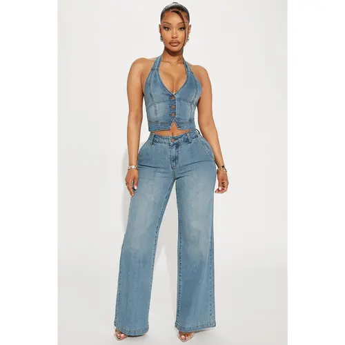 Delusional Drop Waist Jeans - Medium Wash