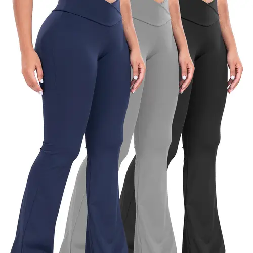 Women's High-Waisted Compression Yoga Pants Set, Body-Conforming, Tummy Control, Crossed Waist Design, Comfortable 30-Inch Seam, Ideal for Fitness & Daily Wear