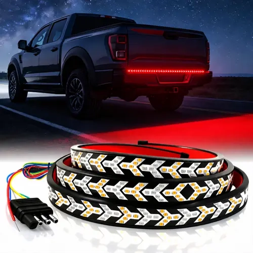 DIBMS 60-Inch LED Tailgate Light Strip: Dynamic Turn Signals & Reverse Lights for Cars & Trucks,Streaming Light Effects, Ambient Lighting Kits.(1PCS) Led Backlights