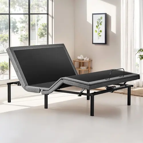 Sweetcrispy Ergonomic Queen Size Smart Furniture Metal Bed Frame - Remote-Controlled, Head & Foot Dual-Tilt, Zero Gravity, Anti-Snore Sleep Aid, Tool-Free Assembly, Twin XL Compatible, Modern Home Decor Fit, Hybrid Foam Support, Reduces Stress