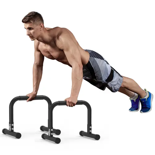 RELIFE 1.8mm Heavy-Duty Sturdy Steel Portable Parallel Dip Bars with Extended Base, Max 660lbs Capacity Unisex Exercise Equipment for Home Gym Resistance Training Calisthenics Work Out Tools