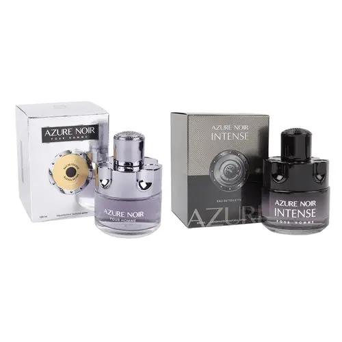 Men's Cologne Bundle - Noir Pour Homme and Noir Intense Natural Spray Cologne for Men - 100ml/3.4fl.oz. each - Fragrance Set