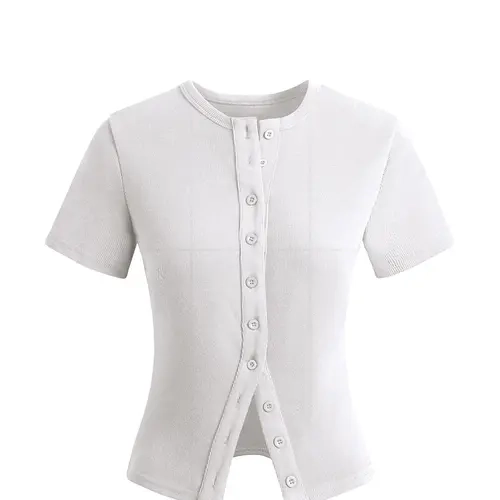 【Black Friday】Women's Short Sleeve Cardigan, Casual Button Front Knitwear for Daily Wear, Ladies Clothes for All Seasons, Knitted Clothes