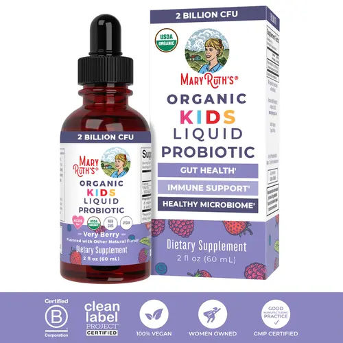 MaryRuth's Kids Probiotic Liquid Drops - USDA Organic - Probiotics for Digestive Health - Gut Health & Immune Support - Vegan - Non-GMO - 1 Fl Oz