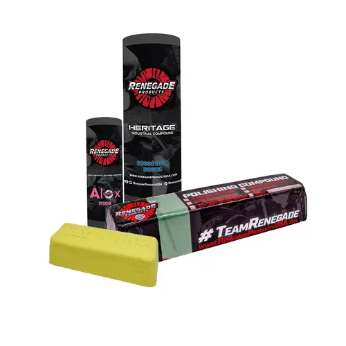 Renegade Products Coloring Metal Polishing Compound for Buffing Wheels – High Shine Finish for Aluminum & Stainless Steel, Bars & Tubes