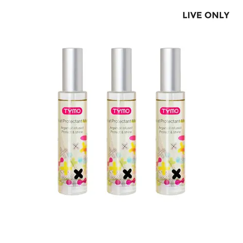 [Live Only] TYMO Conditioning Leave-On Hair Care Product (Pack of 3) - Argan-Infused Heat Protectant, Lightweight, Hydrate Control Frizz, Frizz-Free Hair, Pleasant Scent, Live-Only Essential