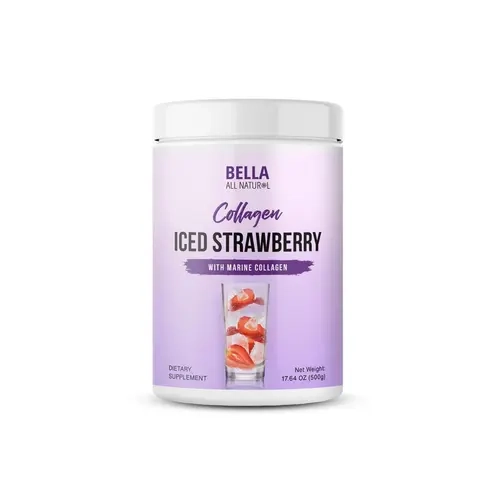 Bella All Natural Collagen Iced Strawberry - Youthful Glow