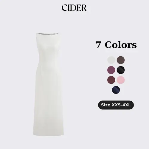 Cider Boat Neck Solid Maxi Dress