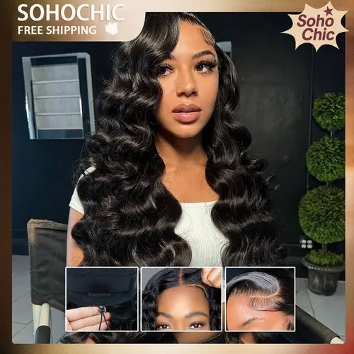 [New in] STERLY 200% Density Burgundy / Black Color 7x6 Glueless Deep / Body Wave Wig with Drawstring Burmese Curly One-Step Glueless Wig 100% Human Hair Wig Natural Color Kinky Curly Ready to Wear Wig #tiktokshopstockup