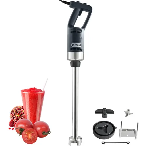 VEVOR Commercial Grade Portable Blender, 750W 20" Heavy-Duty Push-Button Adjustable Speed Stick Mixer with 304 Stainless Steel Blender Blades, Multi-Purpose for Chops, Grinds, Purees