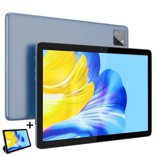 PRITOM 10.1-Inch Touchscreen LCD Learning Rechargeable Android 14 Tablet - Octa-Core, 128GB High Capacity Storage, Dual Channel Speakers, Protective Case, Student Gift, Holiday Offer, Learning Tablet