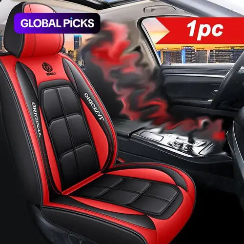 PU Leather Car Seat Covers Front Set, Automotive Seat Covers, Universal Fit for Sedans Suvs Trucks, No Filler, Luxury Vehicle Seat Protection, Easy to Install, 1 PC #GLOBAL PICKS