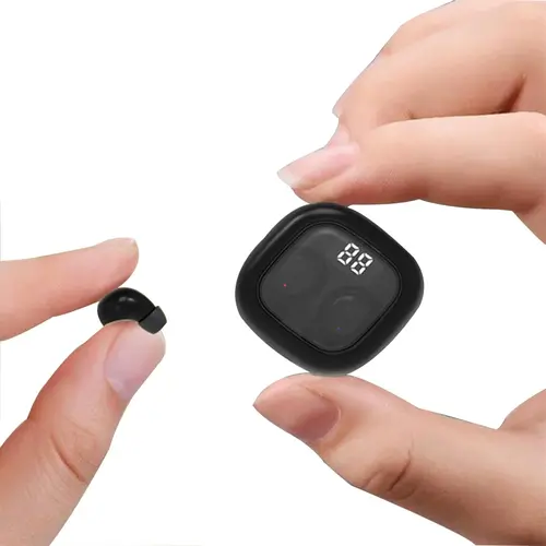 MSHUKCOE Invisible Sleep Headset Bluetooth 5.3 Wireless Earbuds - Invisible Earbuds for Side Sleepers, IPX5 Waterproof, Noise Blocking, HD Voice, LED Power Glance, HiFi Stereo, Built-in Batteries, Cable Management, Plastic Components