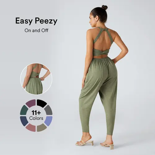 【Creator‘s Pick】Halara U Neck Pocket Harem Casual Jumpsuit-Easy Peezy Edition