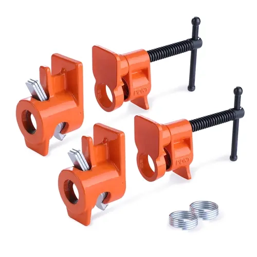 #toolupgrade PONY 2-Pack 52 Wood Gluing Pipe Clamp Fixture for 1/2 Inch Black Pipe