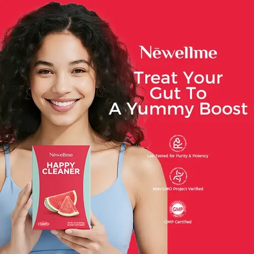 Newellme  Happy Cleanse - Superfood Powder/Probiotics/Digestive Enzymes/Moringa - Supports gut health - Boosts immunity Dietary