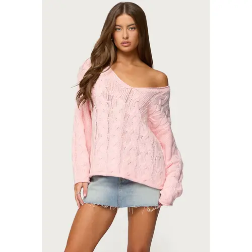 Inga Oversized Cable Knit Sweater