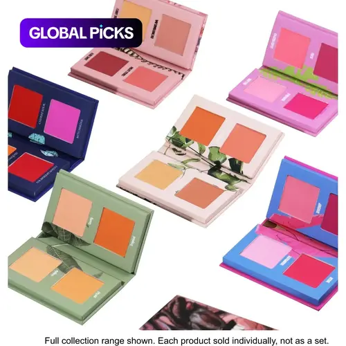 [Made by Mitchell] Mini Blursh Book – 4 Shades Pressed Blush Palette Compact Cosmetics Products | Long-Lasting, Buildable & Blendable | Versatile Everyday Makeup Glam Face Palette #GLOBAL PICKS