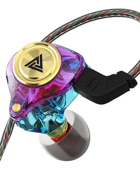QKZ AK3 Portable Wired In-Ear Earphone, Wired Headphones With Mic, HiFi Subwoofer Noise Cancelling Wired Earphones for Game Sports, 3D Stereo Sound Headphones For Gym & Sports & Game, Headphones 8D Audio, Electronic Audio Earbud in-ear monitor HiFi Heavy,