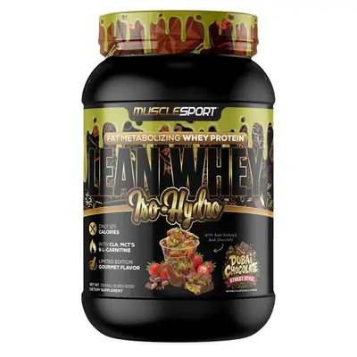 MuscleSport Whey Iso-Hydro Protein Powder 2LB - High Protein Source for Optimum Athletic Performance & Edible Supplement Dietary